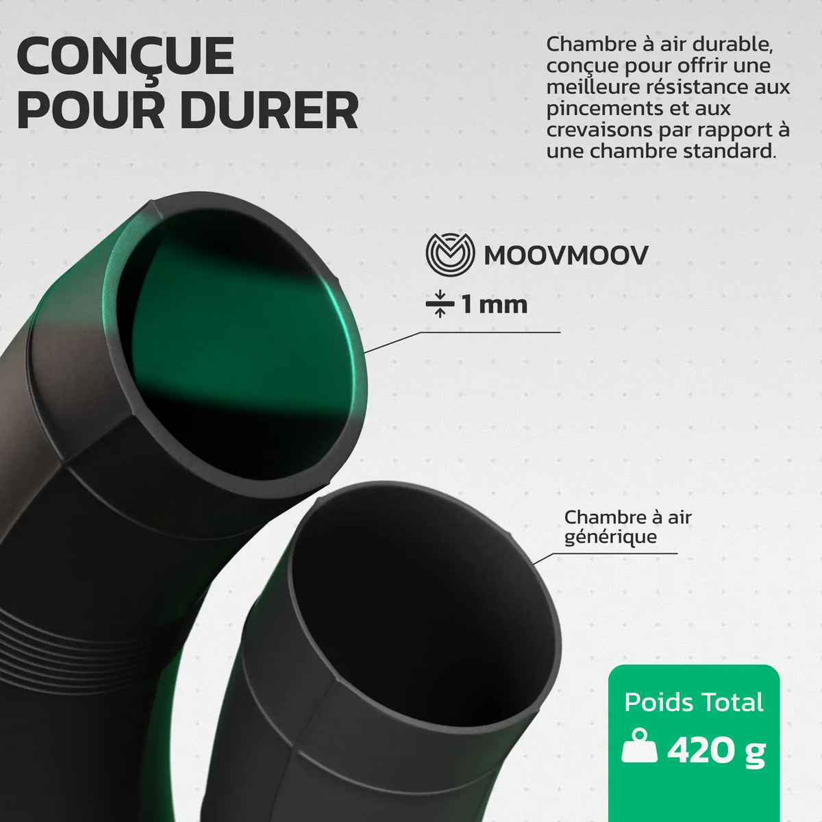 Chambre à air 15x6.00-6 en caoutchouc renforcé MoovMoov