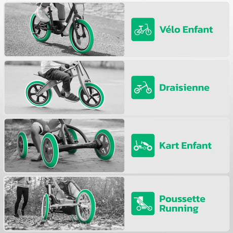 Chambre à air 14x1.75/1.95 compatible pneus vélo enfant, draisienne et kart MoovMoov