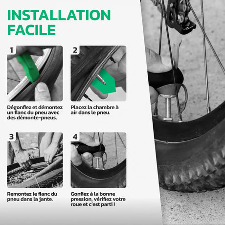 Guide d'installation de la chambre à air 16 pouces MoovMoov