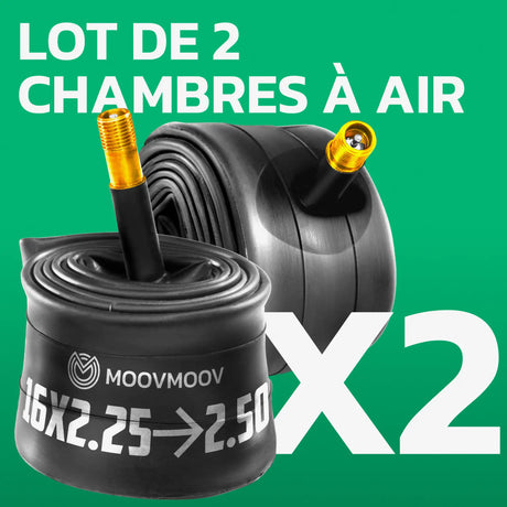 Lot de 2 chambres à air 16 pouces MoovMoov