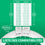 Tableau de compatibilité des tailles de pneus et ETRTO – chambre à air 16 pouces MoovMoov