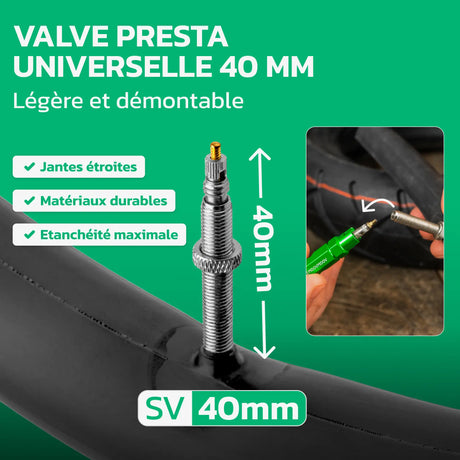 Valve Presta 40 mm de la chambre à air 24 pouces MoovMoov